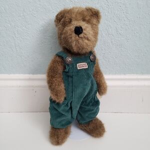Boyds Bears Harrison Green Corduroy Overalls Jointed Stuffed Bear